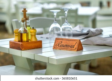 Table Reserved Sign