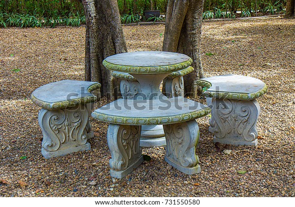 Table Rock Benches Garden Stock Photo Edit Now 731550580