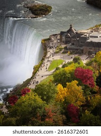 The Table Rock viewing platform, located at the very brink of Horseshoe Falls, Niagara Falls, Ontario