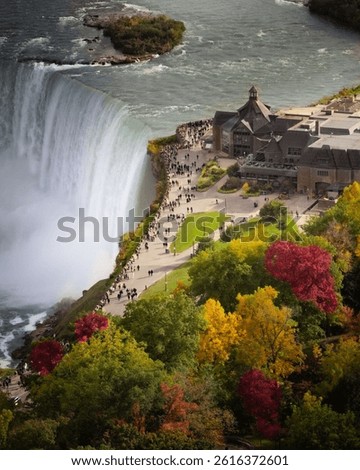 The Table Rock viewing platform, located at the very brink of Horseshoe Falls, Niagara Falls, Ontario