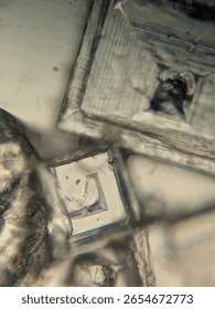 Table Salt Crystals Under Microscope