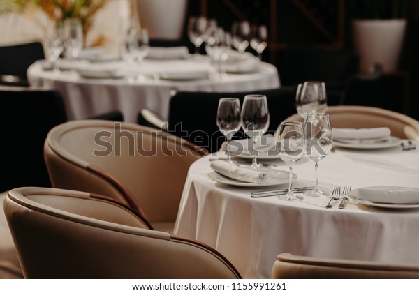 Table Served Luxury Dinner Party Napkins Stock Photo Edit Now 1155991261