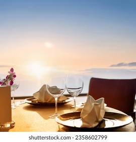 Table set for elegant dinner