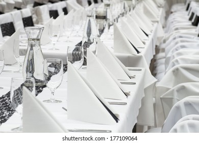 table set for event