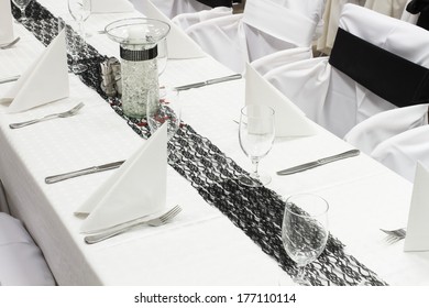 table set for event