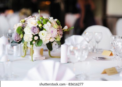 Table Set For An Event Party Or Wedding Reception