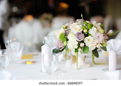 Table Set For An Event Party Or Wedding Reception