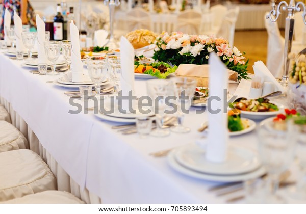 Table Set Event Party Wedding Reception Stock Photo Edit Now