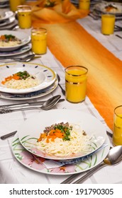 Table Set For A Lavish Dinner 