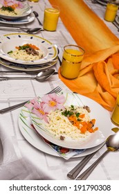 Table Set For A Lavish Dinner 