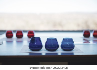 A Table Set In The Room To Taste Extra Virgin Olive Oil.