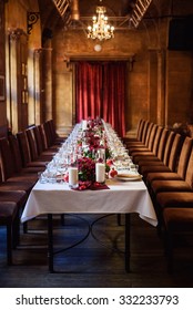 table set for wedding or another catered event dinner