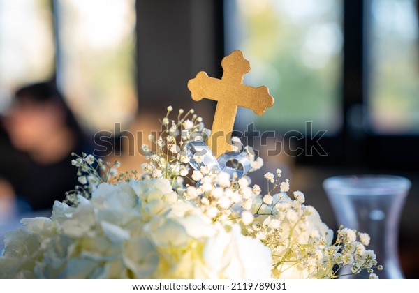 Table Setting at a\
Baptismal Religious Event