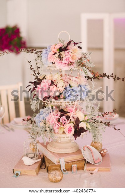 Table Setting Country Wedding Reception Floral Stock Photo Edit