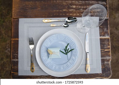 Table Setting Example. Elegant Wedding Decoration Table.