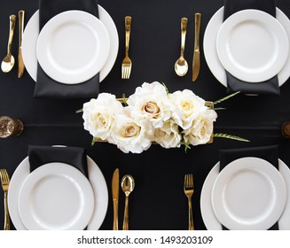 Table Setting At A Fancy Restaurant