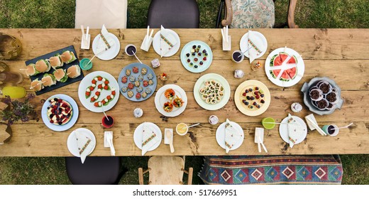 Table Setting Food Celebration Party Concept