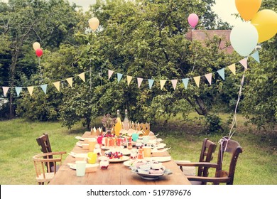 Table Setting Food Celebration Party Concept