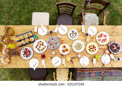 Table Setting Food Celebration Party Concept