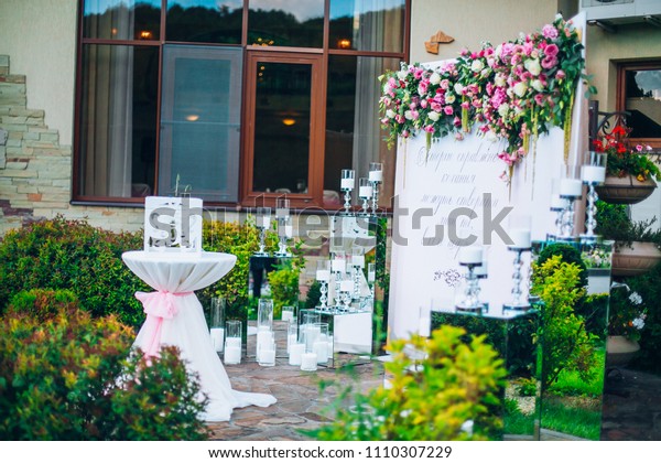 Table Setting Luxury Wedding Reception Wedding Stock Photo Edit