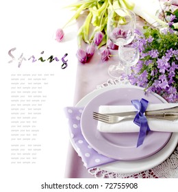 Table Setting In Purple Color - 2