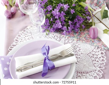 Table Setting In Purple Color - 3