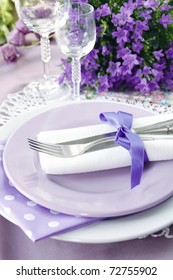 Table Setting In Purple Color - 4