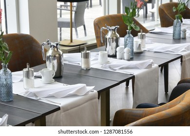 Table setting at a restaurant