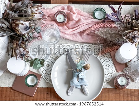 Similar – Image, Stock Photo Green Wellness with Massage Compress Herbs Ball and Flowers