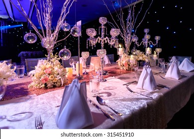 Table Setting For Wedding Or Event