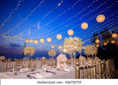 Table setting for wedding or event