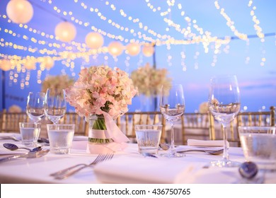 Table Setting For Wedding Or Event