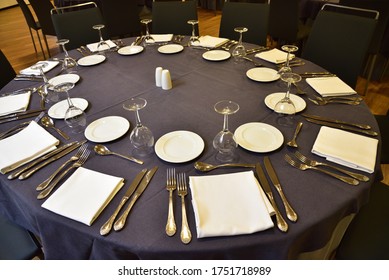 Table setting for a wedding party