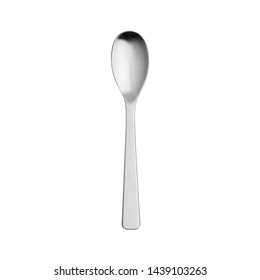 Table Soup Spoon Isolated On White Background.