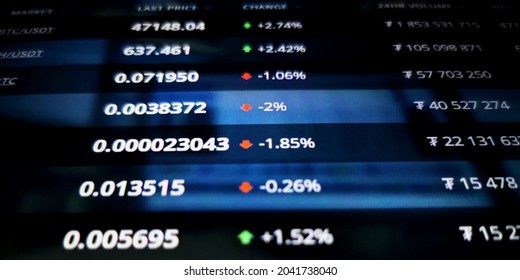 Table of stock exchanges (crypto). 