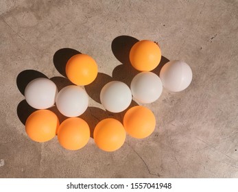 The Table Tennis Ball On The Ground