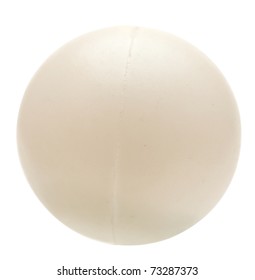 Table Tennis Ball On A White Background