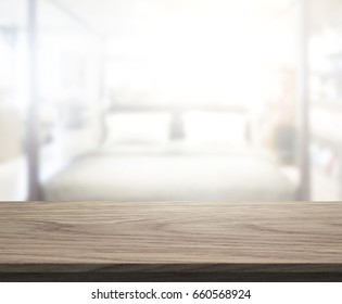 Table Top And Blur Background In The Bedroom - Shutterstock ID 660568924