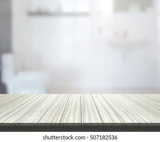 Table Top And Blur Bathroom Of The Background - Shutterstock ID 507182536