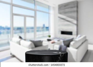Table Top And Blur Interior of Background