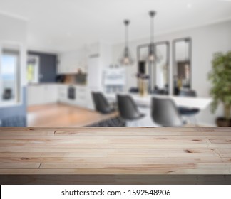 Table Top And Blur Interior of Background - Shutterstock ID 1592548906