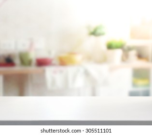 Table Top And Blur Interior of Background - Shutterstock ID 305511101