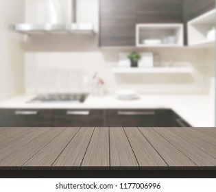 Table Top And Blur Kitchen Room Of The Background - Shutterstock ID 1177006996