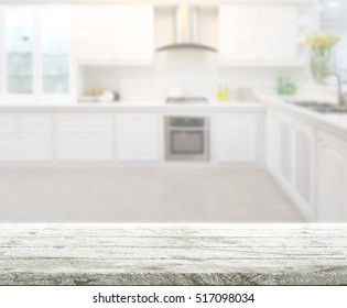 Table Top And Blur Kitchen Room Of The Background - Shutterstock ID 517098034
