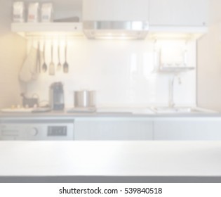 Table Top And Blur Kitchen Room Of The Background - Shutterstock ID 539840518