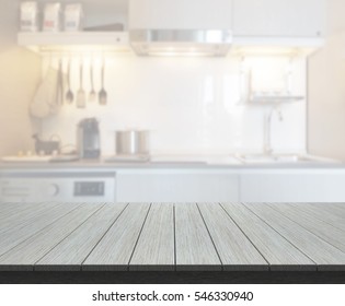Table Top And Blur Kitchen Room Of The Background - Shutterstock ID 546330940