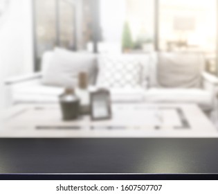 Table Top And Blur Living Room Of The Background - Shutterstock ID 1607507707
