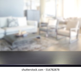 Table Top And Blur Living Room Of The Background - Shutterstock ID 516782878