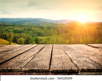 Table top and blur nature of the background - Shutterstock ID 769109299