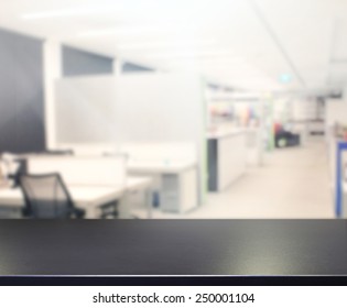 Table Top And Blur Office Of Background